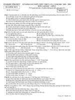 Đề thi thử THPT Lịch sử 2019 sở GD&ĐT Vĩnh Phúc mã đề 122 - Học Toàn Tập