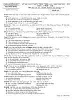 Đề thi thử THPT Lịch sử 2019 sở GD&ĐT Vĩnh Phúc mã đề 104 - Học Toàn Tập