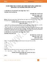 10 đề kiểm tra 15 phút HK1 môn Ngữ văn 7 năm 2020 có đáp án