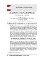 CÁC YẾU TỐ ẢNH HƯỞNG ĐẾN SỰ GẮN KẾT CỦA KHÁCH HÀNG MẠNG VIỄN THÔNG DI ĐỘNG TẠI THÀNH PHỐ HỒ CHÍ MINH