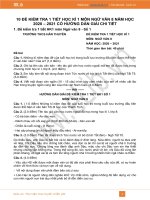 10 Đề kiểm tra 1 tiết môn Ngữ văn 8 năm 2020 có đáp án