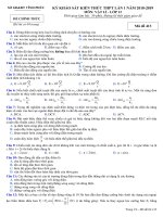 Đề thi thử THPT Vật lí 2019 sở GD&ĐT Vĩnh Phúc mã đề 413 - Học Toàn Tập