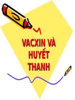 VACXIN và HUYẾT THANH (VI SINH) 