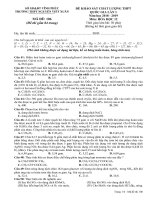 Đề thi thử THPT Hóa học 2019 trường Nguyễn Viết Xuân Vĩnh Phúc lần 1 mã đề 106 - Học Toàn Tập