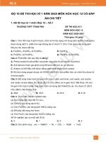 10 đề thi học kì 1 môn Hóa học 12 năm 2020 có đáp án