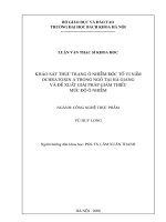 Khảo sát thực trạng ô nhiễm độc tố vi nấm ochratoxin a trong ngô tại hà giang và đề xuất giải pháp giảm thiếu mức độ ô nhiễm 