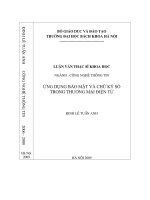 Ứng dụng bảo mật và chữ ký số trong thương mại điện tử 