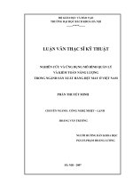 Nghiên cứu và ứng dụng mô hình quản lý và kiểm soát năng lượng trong ngành sản xuất hàng dệt may ở Việt Nam