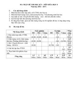 Kiểm tra hóa học 8 - HK1