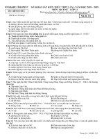 Đề thi thử THPT Lịch sử 2019 sở GD&ĐT Vĩnh Phúc mã đề 121 - Học Toàn Tập