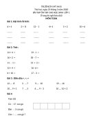 Bài ôn tập ở nhà Môn Toán, Tiếng Việt dành cho học sinh các khối lớp