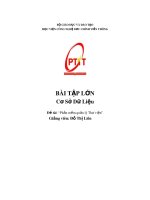 Bài tập lớn môn Cơ sở dữ liệu: Phần mềm quản lý thư viện