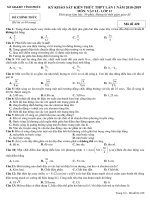 Đề thi thử THPT Vật lí 2019 sở GD&ĐT Vĩnh Phúc mã đề 420 - Học Toàn Tập