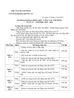 KẾ HOẠCH LIÊN ĐỘI TUẦN 23