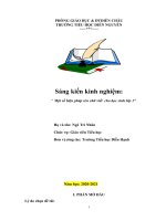 Sáng kiến kinh nghiệm một số biện pháp rèn luyện chữ viết cho học sinh lớp 1