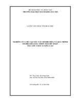 Nghiên cứu chế tạo xúc tác hydro hoá và quá trình hydro hoá dầu nhờn thải để nhận dầu gốc chất lượng cao 