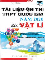 Câu hỏi trắc nghiệm Vật Lý ôn thi tốt nghiệp THPT  năm 2020 có đáp án