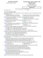 ĐỀ KHẢO SÁT CHẤT LƯỢNG NĂM HỌC 2017- 2018Môn: Lịch sử - Lớp 11Thời gian làm bài: 60 phút;