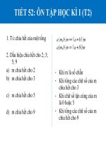 TIẾT 52 ÔN TẬP HỌC KÌ I T2