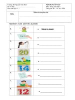 Bài ôn tập trong thời gian nghỉ phòng chống dịch Covid-19 môn Tiếng Anh