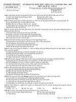 Đề thi thử THPT Lịch sử 2019 sở GD&ĐT Vĩnh Phúc mã đề 119 - Học Toàn Tập