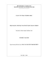 Nhận dạng ảnh mặt người sử dụng mạng nơron 