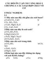 Câu hỏi ôn tập chương I Hóa 9 năm 2020-2021