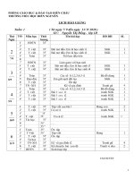 Lịch báo giảng mới tuần 7 lớp 1