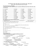 Đề luyện tập học sinh giỏi môn tiếng anh lớp 6 - Đề số 19 - Học Toàn Tập