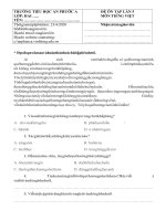 Đề ôn tập cho học sinh môn Tiếng Việt khối 2 lần 4