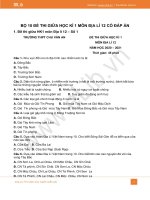 10 đề thi giữa HK1 môn Địa lí lớp 12 năm 2020 có đáp án chi tiết