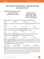 10 đề thi học kì 1 môn Hóa học 12 năm 2019 có đáp án