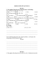 Tài liệu ôn tập môn Toán, Tiếng Việt lớp 3