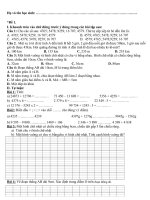 Đề 1 ôn tập Toán và Tiếng Vệt Lớp 3A1