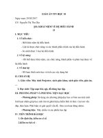 Giáo án Tin học 10 Hệ điều hành