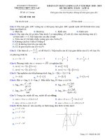 Đề thi thử THPT quốc gia môn Toán học Yên Lạc, Vĩnh Phúc lần 3 mã đề 203 - Học Toàn Tập