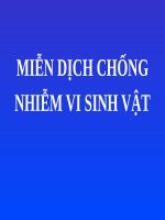 MIỄN DỊCH CHỐNG NHIỄM VI SINH vật (SLB và MD) (chữ biến dạng do slide dùng font VNI times, tải về xem bình thường) 