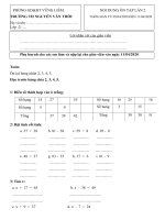 Bài ôn tập trong thời gian nghỉ phòng chống dịch Covid-19