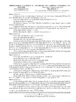 Đề thi HSG lớp 9 môn Hóa năm học 2015-2016