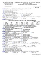 Đề thi thử THPT Địa lí 2019 sở GD&ĐT Vĩnh Phúc mã đề 106 - Học Toàn Tập