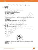 Toán 10 Ôn tập Chương 1: Mệnh đề Tập hợp