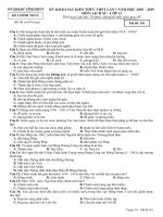 Đề thi thử THPT Lịch sử 2019 sở GD&ĐT Vĩnh Phúc mã đề 101 - Học Toàn Tập