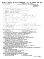 Đề thi thử THPT Lịch sử 2019 sở GD&ĐT Vĩnh Phúc mã đề 115 - Học Toàn Tập