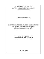 Giải pháp hoàn thiện quản trị kênh phân phối sản phẩm gạch ốp lát destar tại công ty cổ phần trúc thôn 