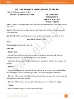 10 đề thi học kì 1 môn Lịch sử 8 năm 2020 có đáp án