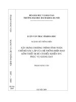 Xây dựng chương trình tính toán chế độ xác lập của hệ thống điện bao gồm thiết bị bù có điều khiển svc phục vụ giảng dạy 