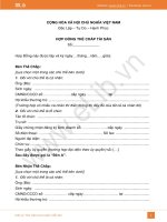 Mẫu hợp đồng thế chấp tài sản mới nhất