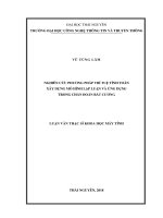 Nghiên cứu phương pháp trí tuệ tính toán xây dựng mô hình lập luận và ứng dụng trong chuẩn đoán bát cương 