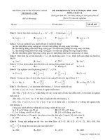 Đề thi thử THPT Quốc Gia 2019 Toán học Chuyên Bắc Ninh lần 2 - mã đề 101 - Học Toàn Tập