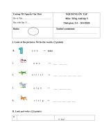 Bài ôn tập trong thời gian nghỉ phòng chống dịch Covid-19 môn Tiếng Anh